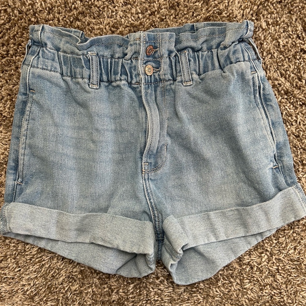 Hollister Blue High Waist Denim Shorts